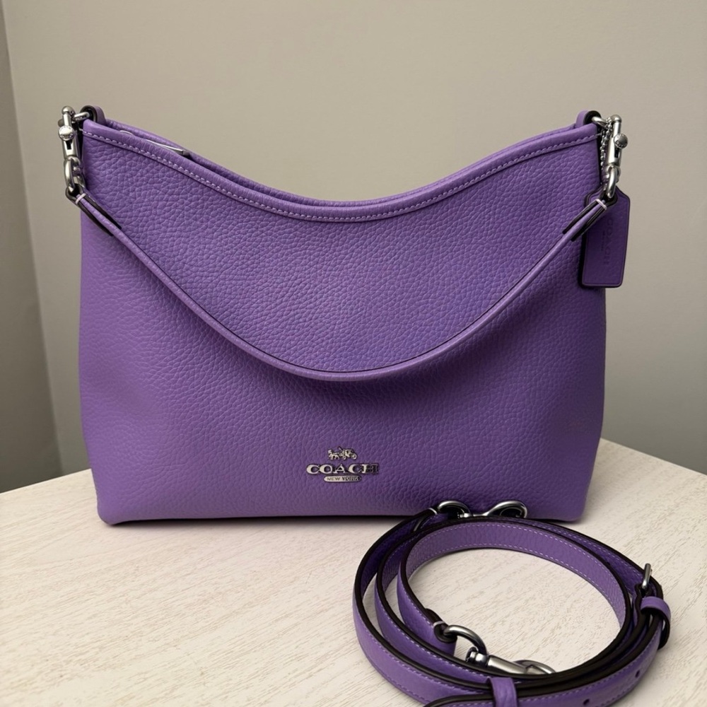 Coach Lavender Leather Shoulder Bag